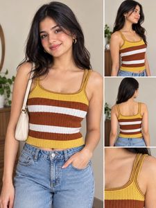 Striped Knit Crop Top