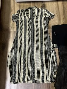 Striped Black &amp; White Kurti