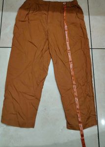 Comfortable Brown Cropped Pants