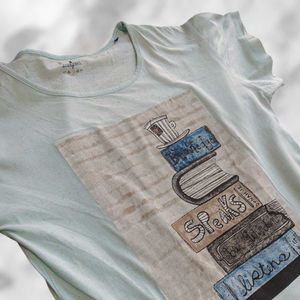 ☕📚 Ladybird🐞Graphic Print  T-Shirt 2XL Korean