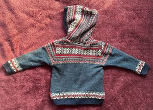 Kids Fair Isle Unisex Knit Zip Hoodie - Ultra warm