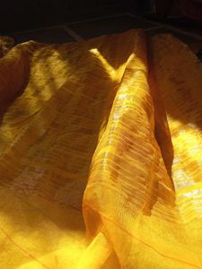 Vibrant Yellow Embroidered Saree