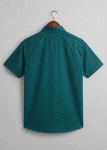 Men’s Solid Green Half Sleeves Shirt