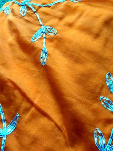 beautiful orange saree