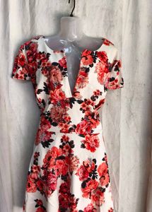 Floral Print V-Neck Dress