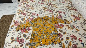 Yellow Floral Print Top