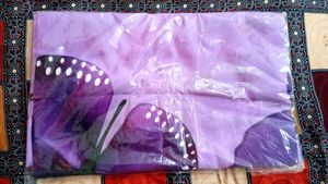 Bombay Dyeing Purple Designed King Size Double Bed