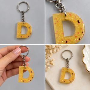 Yellow "D" Letter Keychain