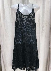 I. Elegant Black Lace Slip Dress