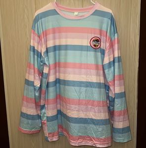 Japenese Pastel Stripe Long Sleeve Shirt