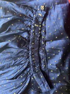 Designer Orange &amp; Navy Blue Lehenga Choli