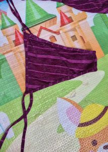 Striped Purple Lingerie Dress nighty