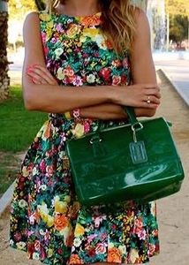 Zara Silhouette Floral Dress