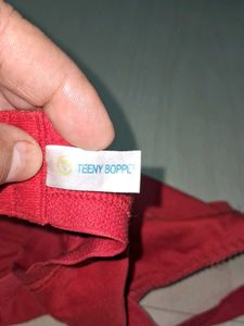 Trendy Red Bralette with Denim pick up 2