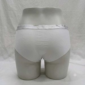 Comfortable🪔 White Briefs with Silver Trim