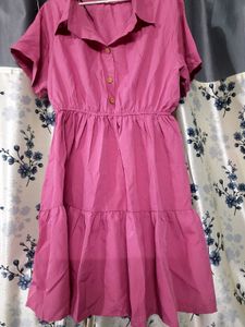 🔥SALE🔥Flared Pink Casual Mini Dress