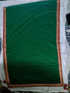 vintage Emerald Green Embellished Dupatta