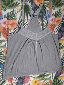Grey Henley Tank Top