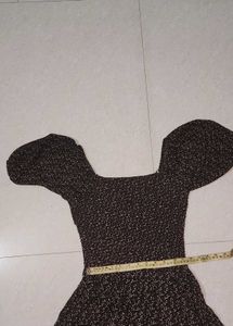 Patterned Brown Dress