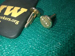 Vintage Rhinestone Striped Cufflinks