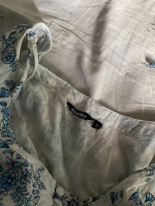 cotton blue dresss casual wear
