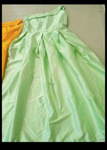 Elegant Green One-Shoulder Gown