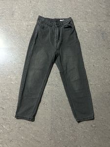 Zudio Charcoal Grey High Waist Mom Fit Jeans