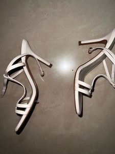 Elegant White Strappy Heels