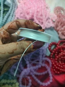8mm Glass Beads (Any 1 String) + 10 Metre Elastic