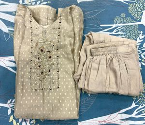 Embroidered Kurta with Pant Set