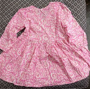 Boho Pink Paisley Print kurti