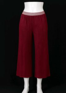 Maroon Wide Leg Pants