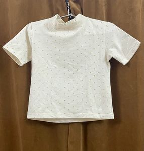 Sale‼️Elegant Fitted High Neck Crop Top