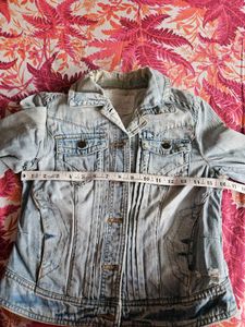 Light Wash distressed Denim Jacket