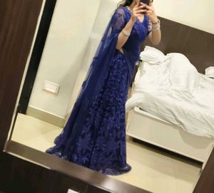 Royal Blue Embroidered Lehenga Choli
