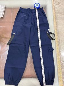 Navy Blue Cargo Jogger Pants