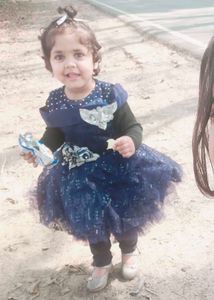Elegant Navy Blue Girls' Party Dress