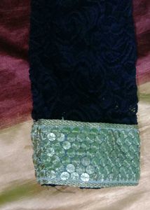Elegant Black Kurta with Gold Trim