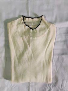 Chic Color Block woolen Top for winter