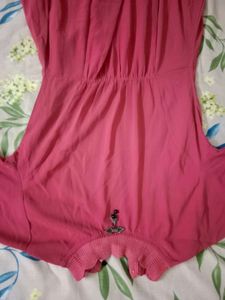 Coral Ruffled Sleeve Top