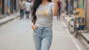 Cute Grey Graphic T-Shirt