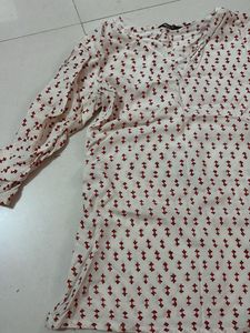 Chic Printed V-Neck Tunic Top