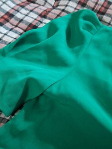 Zara Chic Green V-Neck Mini Dress