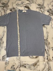 Classic Blue Knit T-Shirt
