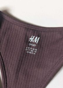 H&amp;M Ribbed Brown Sports Bra