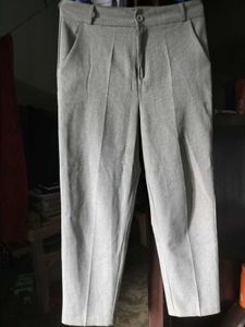 Gray Straight Leg Trousers