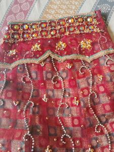 Embroidered Red Lehenga Choli