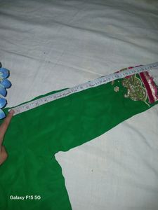 Embroidered Green Fabric