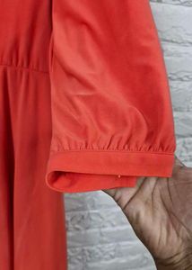 Chic Red Shirt Dress with Belt