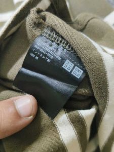 Uniqlo Striped Long Sleeve Warm T-Shirt
